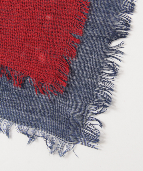 URBAN RESEARCH Sonny Label(アーバンリサーチサニーレーベル)の「Sonny Label WOOL バンダナ柄フリンジストール(ストール/ショール・レディース・ネイビー/レッド・ONE)」の11枚目の写真