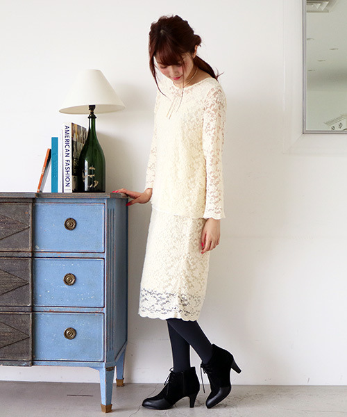 N.（N. Natural Beauty Basic）（エヌエヌナチュラルビューティーベーシック）の「2WAYレースブラウス【セットアップ対応商品】（シャツ/ブラウス・レディース・ブラック/ホワイト・MEDIUM/SMALL）」の18枚目の写真