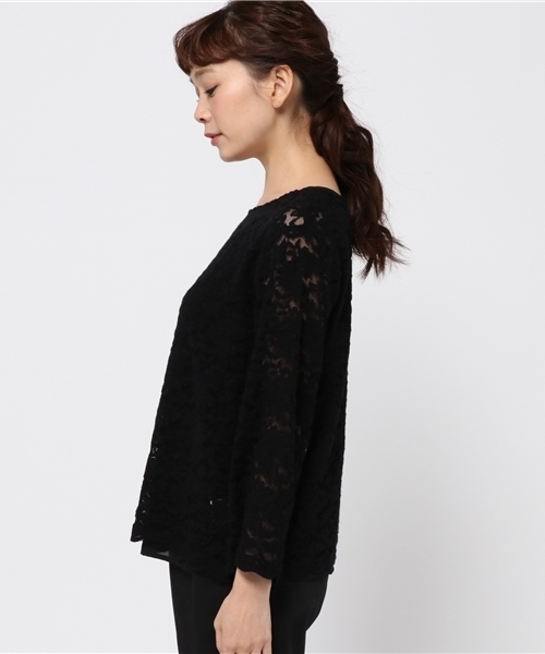 N.（N. Natural Beauty Basic）（エヌエヌナチュラルビューティーベーシック）の「2WAYレースブラウス【セットアップ対応商品】（シャツ/ブラウス・レディース・ブラック/ホワイト・MEDIUM/SMALL）」の4枚目の写真