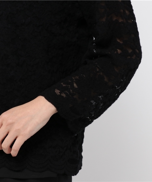 N.（N. Natural Beauty Basic）（エヌエヌナチュラルビューティーベーシック）の「2WAYレースブラウス【セットアップ対応商品】（シャツ/ブラウス・レディース・ブラック/ホワイト・MEDIUM/SMALL）」の8枚目の写真