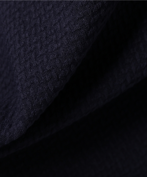 mysty woman（ミスティウーマン）の「チョーカー付きジャガードボリューム袖プルオーバー（Tシャツ/カットソー・レディース・ネイビー/ピンク系その他/オフホワイト/ボルドー・FREE）」の10枚目の写真