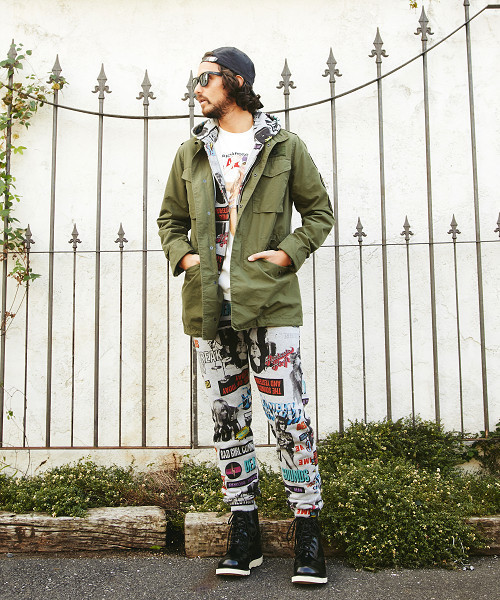 HYSTERIC GLAMOUR（ヒステリックグラマー）の「HYS ROCK総柄 SWP（その他パンツ・メンズ・グレー系その他/ブラック系その他・FREE）」の6枚目の写真