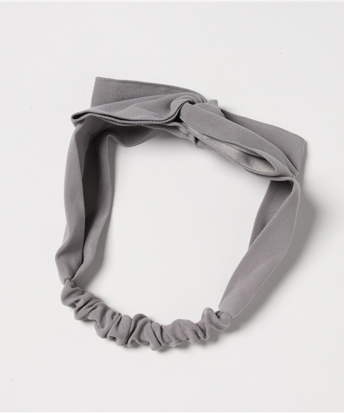 studio CLIP（スタディオクリップ）の「起毛リボンヘアバンド（ヘアバンド・レディース・ピンク/ライトグレー・FREE）」の3枚目の写真