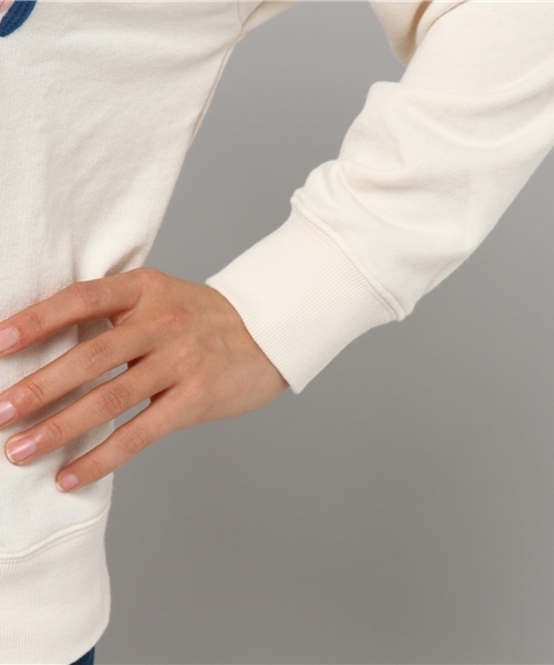 DOUBLE NAME(ダブルネーム)の「裏毛プルオーバー(coloful bird刺繍)(Tシャツ/カットソー・レディース・ブラック/オフホワイト/杢グレー/サックスブルー・FREE)」の10枚目の写真