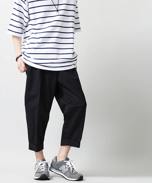 WEGO（ウィゴー）の「WEGO/クラシックタックテーパードパンツ（その他パンツ・メンズ・ブラック/ベージュ・FREE）」の15枚目の写真