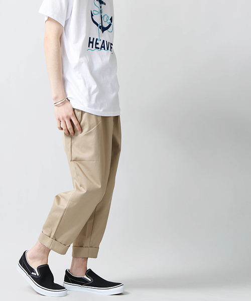 WEGO（ウィゴー）の「WEGO/クラシックタックテーパードパンツ（その他パンツ・メンズ・ブラック/ベージュ・FREE）」の17枚目の写真
