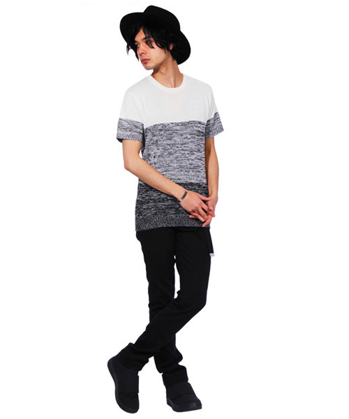 8(eight)(エイト)の「ボーダー サマーニット 半袖Tシャツ(Tシャツ/カットソー・メンズ・ベージュ/ネイビー/ブラック・LARGE/MEDIUM/X-LARGE)」の21枚目の写真