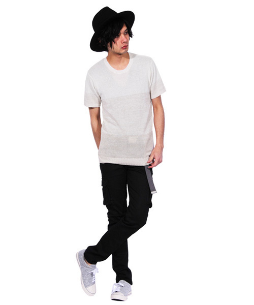 8(eight)(エイト)の「ボーダー サマーニット 半袖Tシャツ(Tシャツ/カットソー・メンズ・ベージュ/ネイビー/ブラック・LARGE/MEDIUM/X-LARGE)」の22枚目の写真
