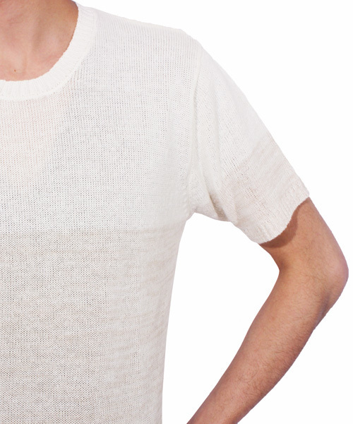 8(eight)(エイト)の「ボーダー サマーニット 半袖Tシャツ(Tシャツ/カットソー・メンズ・ベージュ/ネイビー/ブラック・LARGE/MEDIUM/X-LARGE)」の20枚目の写真