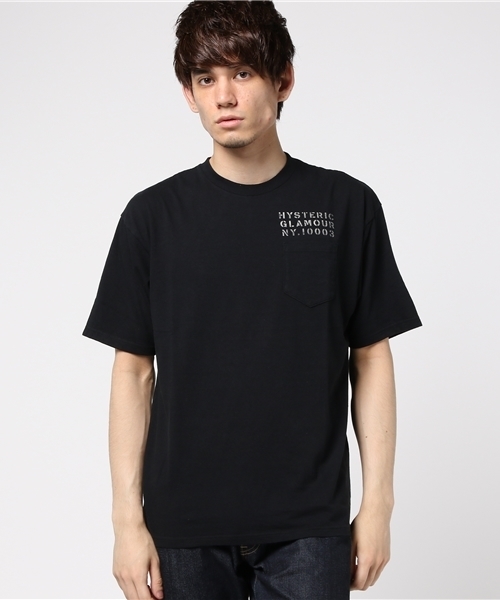 HYSTERIC GLAMOUR（ヒステリックグラマー）の「HEAVY DUTY プリント ポケ付Tシャツ（Tシャツ/カットソー・メンズ・ホワイト/イエロー/ピンク/ブラック・X-SMALL/SMALL/MEDIUM/LARGE）」の3枚目の写真