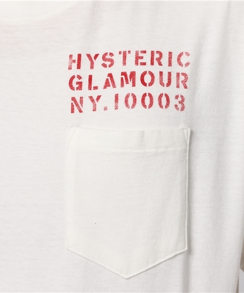 HYSTERIC GLAMOUR（ヒステリックグラマー）の「HEAVY DUTY プリント ポケ付Tシャツ（Tシャツ/カットソー・メンズ・ホワイト/イエロー/ピンク/ブラック・X-SMALL/SMALL/MEDIUM/LARGE）」の11枚目の写真
