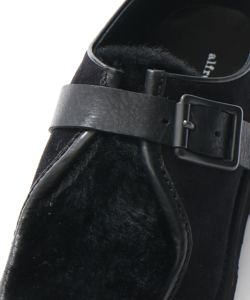 alfredoBANNISTER（アルフレッドバニスター）の「ムートンシングルモンクシューズ（モカシン/デッキシューズ・メンズ・ブラウン/ブラック・39/40/42/44/41/43）」の7枚目の写真