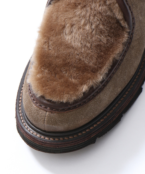 alfredoBANNISTER（アルフレッドバニスター）の「ムートンシングルモンクシューズ（モカシン/デッキシューズ・メンズ・ブラウン/ブラック・39/40/42/44/41/43）」の4枚目の写真