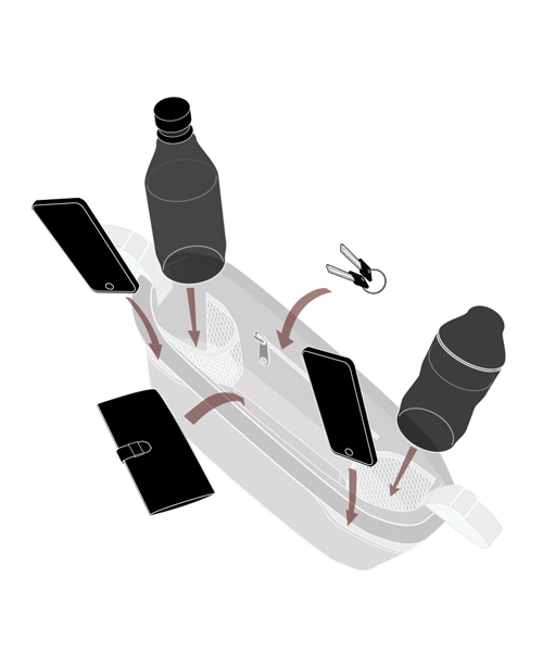 Litta Glitta（リッタグリッタ）の「【Litta Glitta（リッタグリッタ）】3WAY ストローラーオーガナイザー/ベビーカーバッグ/ベビーカー用バスケット（ベビーカー/ベビーカー用品・キッズ・グレー/レッド/ブラック・ONE SIZE）」の8枚目の写真