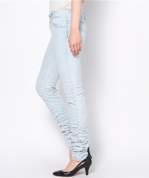 actuel（アクチュエル）の「サイドギャザーケミカルスキニー（その他パンツ・レディース・グレー/ブルー・36/38）」の3枚目の写真