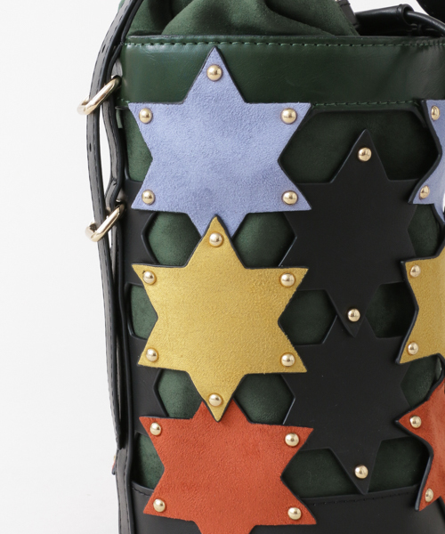 UR SELECT（ユーアールセレクト）の「スターパッチショルダー（ショルダーバッグ・レディース・ゴールド/キャメル/ブラック系その他/ブラック・FREE）」の7枚目の写真