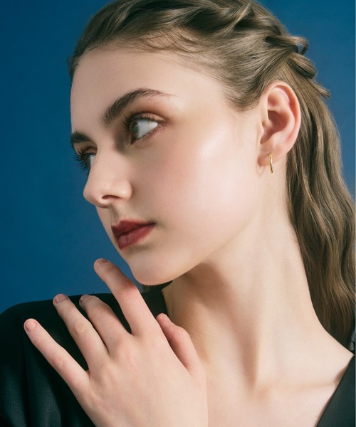 Jewel closet by L&Co.(ジュエルクローゼットバイエルアンドコー)の「K18 フープ ピアス(ピアス(両耳用)・レディース・ゴールド/ピンクゴールド・FREE)」の13枚目の写真