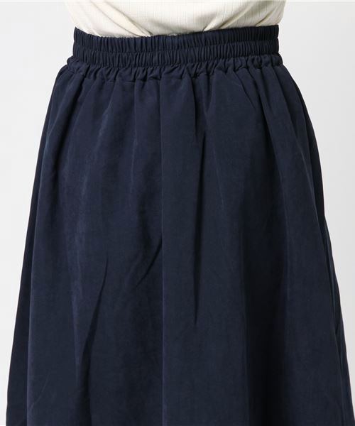 GeeRA（ジーラ）の「刺しゅう＆レースアップイレヘムスカート（スカート・レディース・ベージュ/ネイビー・LARGE/MEDIUM）」の6枚目の写真