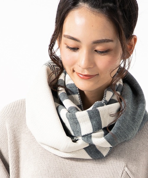 QUEENHEAD（クイーンヘッド）の「ライブリースヌード（ネックウォーマー/スヌード・レディース・グレー系その他/ベージュ系その他/ブルー系その他/グレー系その他2・FREE）」の8枚目の写真