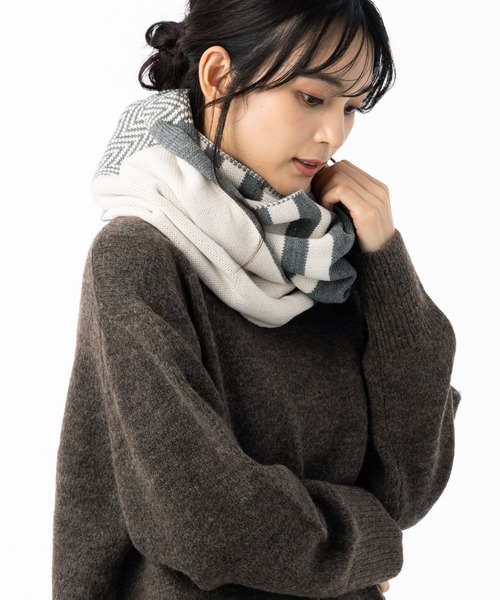 QUEENHEAD（クイーンヘッド）の「ライブリースヌード（ネックウォーマー/スヌード・レディース・グレー系その他/ベージュ系その他/ブルー系その他/グレー系その他2・FREE）」の11枚目の写真