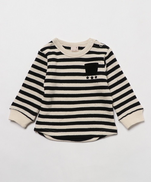 Petit Main プティマイン の トーマスコラボ ボーダー長袖tシャツ Tシャツ カットソー Wear