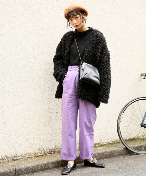 LOWRYS FARM(ローリーズファーム)の「オックスカラーワイドパンツ 783374 (その他パンツ・レディース・ブラック/ライラック/オレンジ/ベージュ・MEDIUM/LARGE)」の13枚目の写真