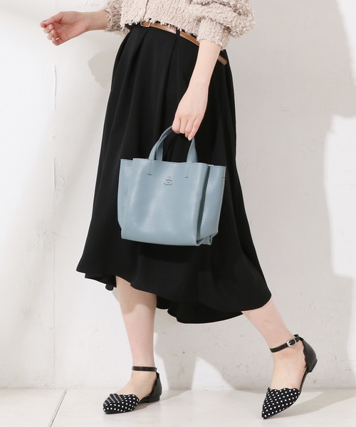 natural couture（ナチュラルクチュール）の「合皮ベルト付きイレヘムスカート（スカート・レディース・ベージュ/ピンク/グレー/ブラック・FREE）」の2枚目の写真