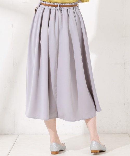 natural couture（ナチュラルクチュール）の「合皮ベルト付きイレヘムスカート（スカート・レディース・ベージュ/ピンク/グレー/ブラック・FREE）」の15枚目の写真