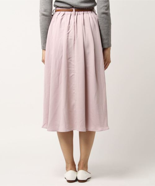 natural couture（ナチュラルクチュール）の「合皮ベルト付きイレヘムスカート（スカート・レディース・ベージュ/ピンク/グレー/ブラック・FREE）」の20枚目の写真