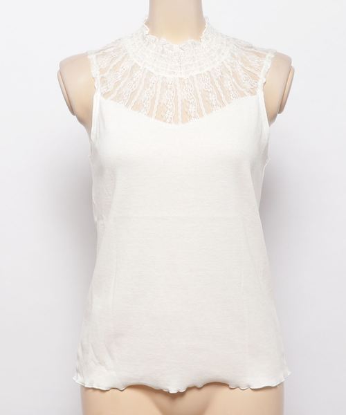 one after another NICE CLAUP（ワンアフターアナザーナイスクラップ）の「プチハイレーステレコインナー（タンクトップ・レディース・オフホワイト/ブラック/イエロー/アイボリー/その他12・FREE）」の14枚目の写真