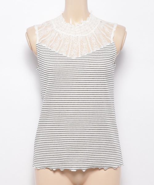 one after another NICE CLAUP（ワンアフターアナザーナイスクラップ）の「プチハイレーステレコインナー（タンクトップ・レディース・オフホワイト/ブラック/イエロー/アイボリー/その他12・FREE）」の5枚目の写真