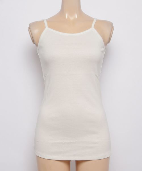 DONOBAN（ドノバン）の「コットンフライスキャミソール（キャミソール・レディース・ブラック/ホワイト/ネイビー/チャコールグレー/杢グレー/カーキ/グレイッシュベージュ・M/L/LL/4L/3L）」の12枚目の写真