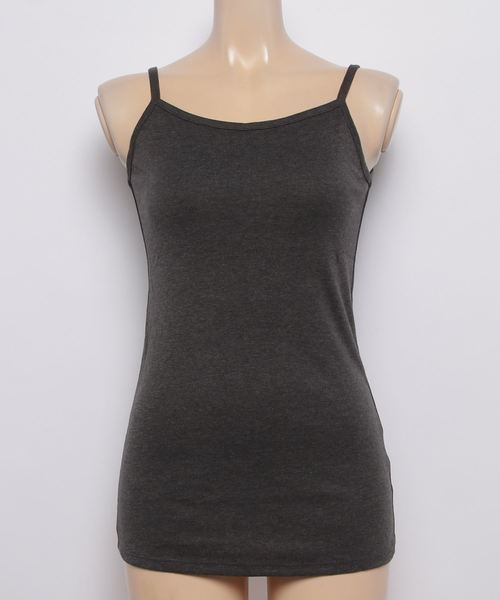 DONOBAN（ドノバン）の「コットンフライスキャミソール（キャミソール・レディース・ブラック/ホワイト/ネイビー/チャコールグレー/杢グレー/カーキ/グレイッシュベージュ・M/L/LL/4L/3L）」の11枚目の写真