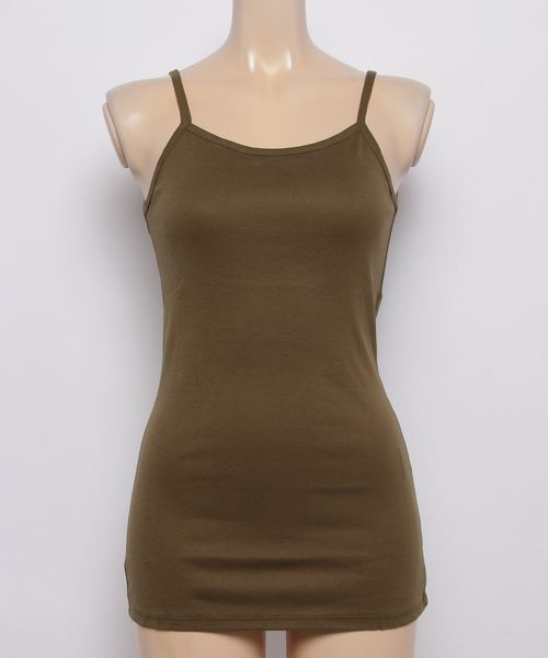 DONOBAN（ドノバン）の「コットンフライスキャミソール（キャミソール・レディース・ブラック/ホワイト/ネイビー/チャコールグレー/杢グレー/カーキ/グレイッシュベージュ・M/L/LL/4L/3L）」の9枚目の写真