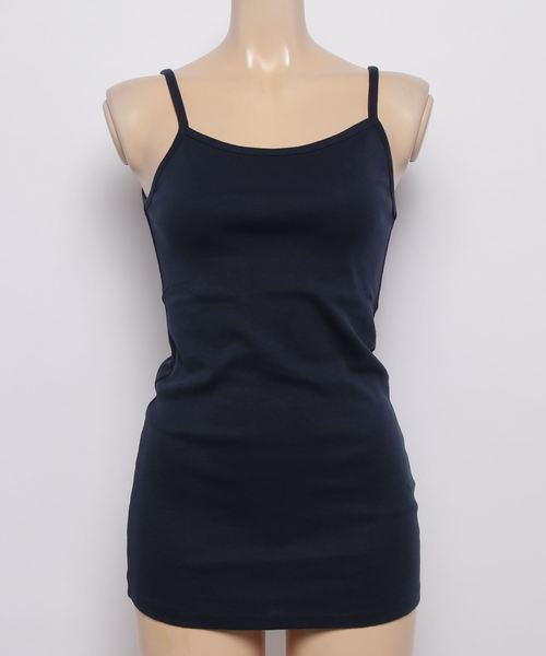 DONOBAN（ドノバン）の「コットンフライスキャミソール（キャミソール・レディース・ブラック/ホワイト/ネイビー/チャコールグレー/杢グレー/カーキ/グレイッシュベージュ・M/L/LL/4L/3L）」の8枚目の写真