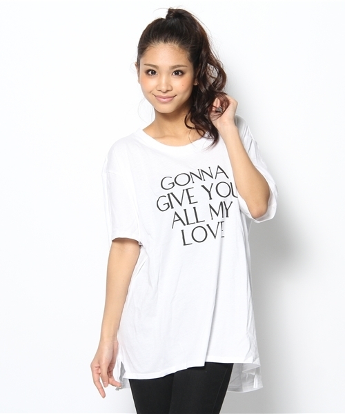 LOVE BOAT(ラブ・ボート)の「マドンナBIG Tシャツ(Tシャツ/カットソー・レディース・ブラック系/グレー系2/ホワイト系・FREE)」の1枚目の写真