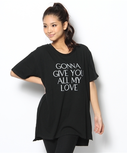 LOVE BOAT(ラブ・ボート)の「マドンナBIG Tシャツ(Tシャツ/カットソー・レディース・ブラック系/グレー系2/ホワイト系・FREE)」の2枚目の写真