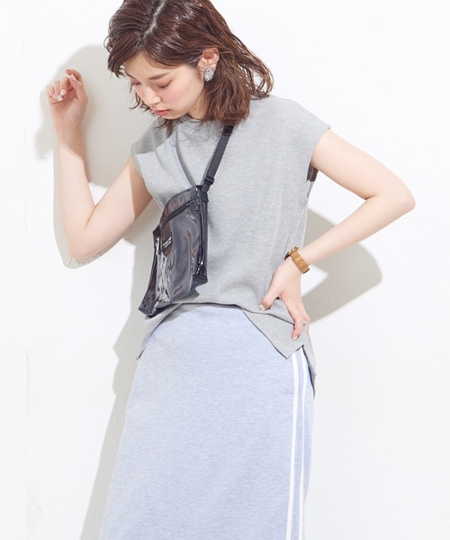 natural couture（ナチュラルクチュール）の「ワッフルTシャツ（Tシャツ/カットソー・レディース・アイボリー/ブラック/トップグレー/ピンクベージュ/レッド・FREE）」の3枚目の写真