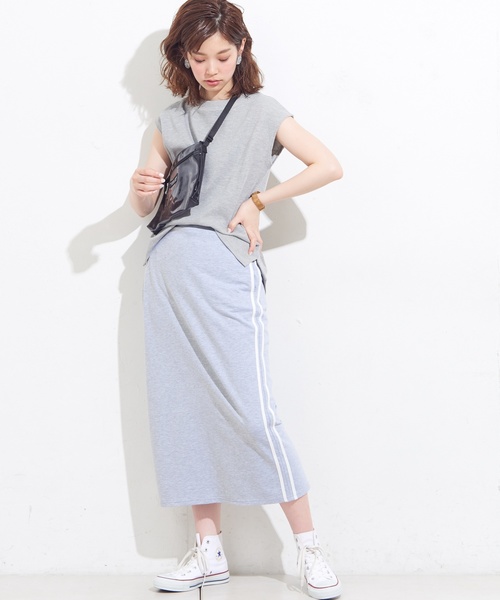 natural couture（ナチュラルクチュール）の「ワッフルTシャツ（Tシャツ/カットソー・レディース・アイボリー/ブラック/トップグレー/ピンクベージュ/レッド・FREE）」の21枚目の写真