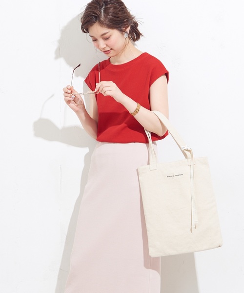 natural couture（ナチュラルクチュール）の「ワッフルTシャツ（Tシャツ/カットソー・レディース・アイボリー/ブラック/トップグレー/ピンクベージュ/レッド・FREE）」の19枚目の写真