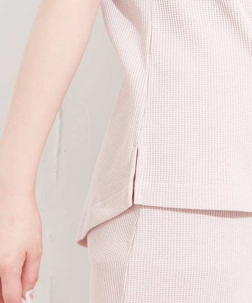 natural couture（ナチュラルクチュール）の「ワッフルTシャツ（Tシャツ/カットソー・レディース・アイボリー/ブラック/トップグレー/ピンクベージュ/レッド・FREE）」の11枚目の写真