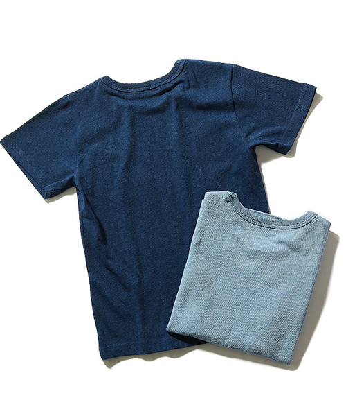 devirock（デビロック）の「カットデニム星条旗プリント半袖Tシャツ カットソー（Tシャツ/カットソー・キッズ・ネイビー/サックスブルー・110cm/100cm/120cm/130cm/140cm/150cm/160cm）」の4枚目の写真