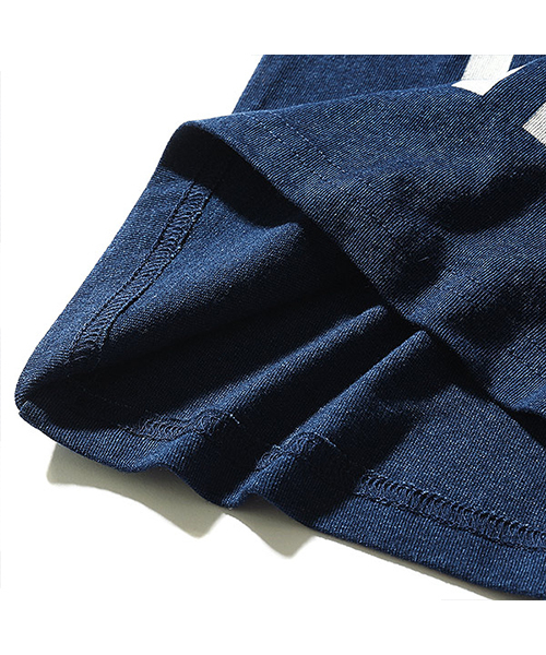 devirock（デビロック）の「カットデニム星条旗プリント半袖Tシャツ カットソー（Tシャツ/カットソー・キッズ・ネイビー/サックスブルー・110cm/100cm/120cm/130cm/140cm/150cm/160cm）」の7枚目の写真