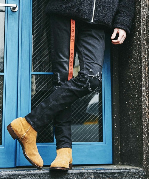 CHORD NUMBER EIGHT(コードナンバーエイト)の「OLIVER DESTROY DENIM PANTS 2(デニムパンツ・メンズ・ブラック/ライトブルー/インディゴブルー・SMALL/MEDIUM/LARGE)」の12枚目の写真