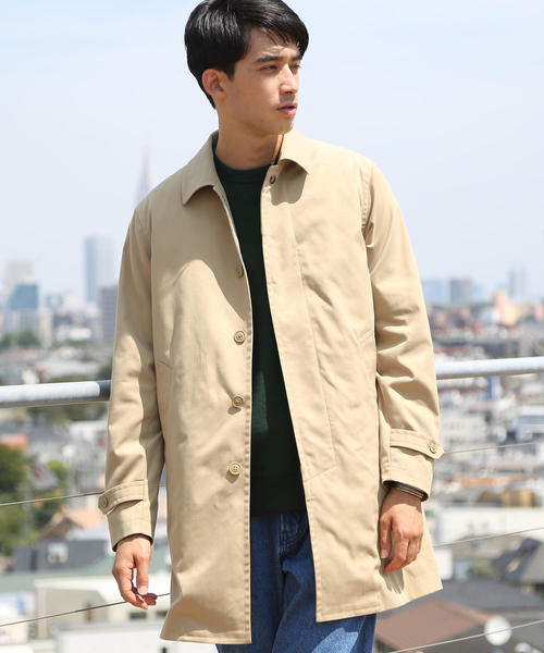 coen（コーエン）の「2WAYスプリットラグランステンカラーコート（ステンカラーコート・メンズ・オリーブ/ネイビー/ベージュ・LARGE/MEDIUM/SMALL/X-LARGE）」の21枚目の写真