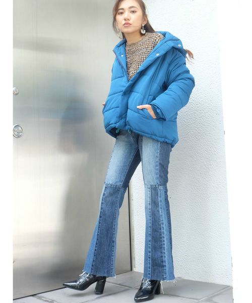 EVRIS(エヴリス)の「チュニックダウンコート(その他アウター・レディース・ブラック/ベージュ/ターコイズブルー/オレンジ・FREE)」の11枚目の写真