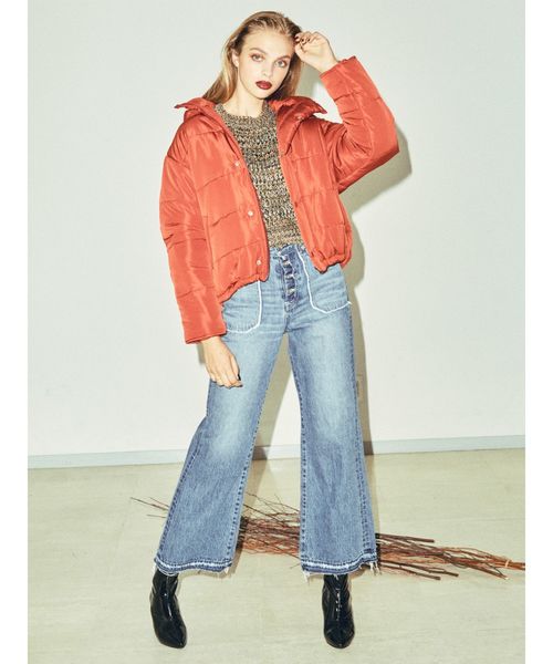 EVRIS(エヴリス)の「チュニックダウンコート(その他アウター・レディース・ブラック/ベージュ/ターコイズブルー/オレンジ・FREE)」の5枚目の写真