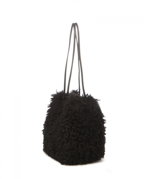 LAKOLE（ラコレ）の「エコラムファー巾着トートバッグ / LAKOLE（トートバッグ・レディース・ブラック/ホワイト/グレー・FREE）」の6枚目の写真