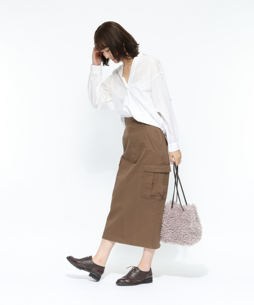 LAKOLE（ラコレ）の「エコラムファー巾着トートバッグ / LAKOLE（トートバッグ・レディース・ブラック/ホワイト/グレー・FREE）」の13枚目の写真