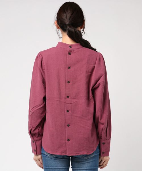 MOUSSY（マウジー）の「FALL COLOR PUFF SLEEVE TOP（Tシャツ/カットソー・レディース・ブラック/パープル/オフホワイト/ライトブラウン・FREE）」の10枚目の写真